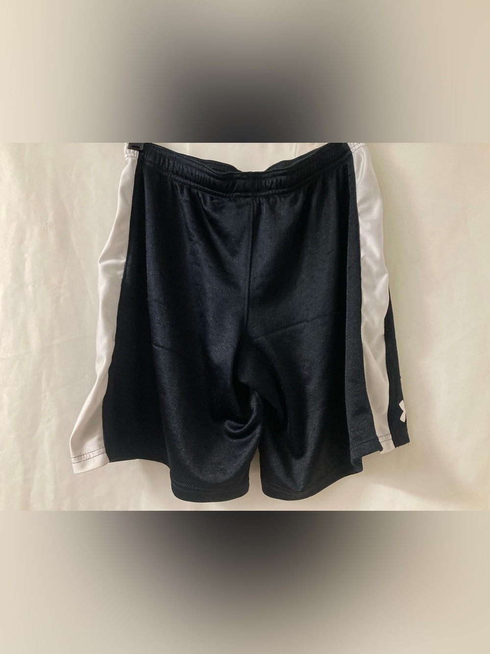 Under Armour Black White Athletic Training Shorts Loose Fit LG